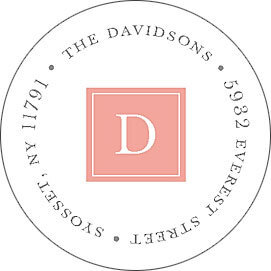 Pink Simply Sweet Round Address Labels